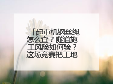 起重机钢丝绳怎么查？隧道施工风险如何验？这场竞赛把工地变“考场”
