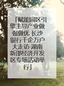 赋能园区引擎主导产业做强做优 长沙银行千企万户大走访·湖南新邵经济开发区专场活动举行