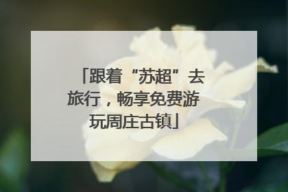 跟着“苏超”去旅行，畅享免费游玩周庄古镇