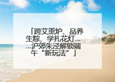 跨艾熏炉、品养生粽、学扎花灯……沪郊朱泾解锁端午“新玩法”