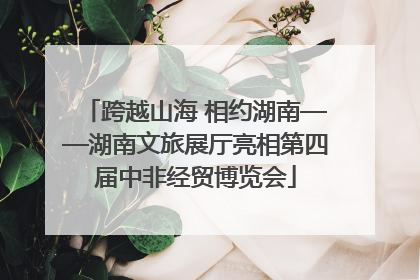 跨越山海 相约湖南——湖南文旅展厅亮相第四届中非经贸博览会