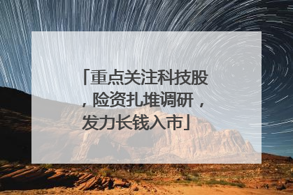 重点关注科技股，险资扎堆调研，发力长钱入市