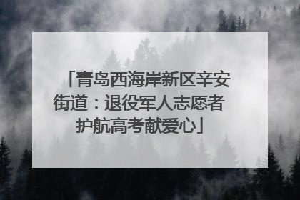 青岛西海岸新区辛安街道：退役军人志愿者护航高考献爱心