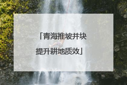 青海推坡并块提升耕地质效