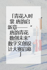 青花入时裳 唐韵启新章——“唐韵青花 数创未来”数字文创设计大赛启幕