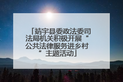 靖宇县委政法委司法局机关积极开展“公共法律服务进乡村”主题活动