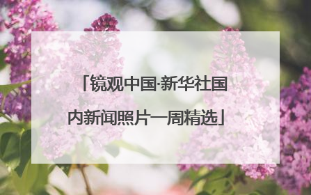 镜观中国·新华社国内新闻照片一周精选