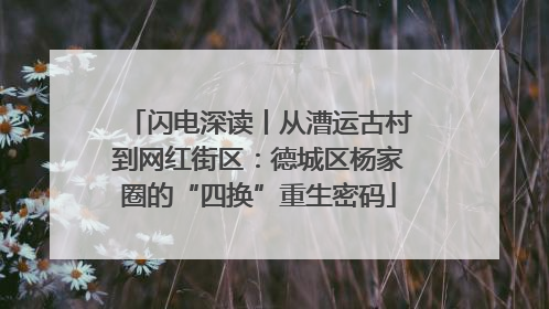 闪电深读丨从漕运古村到网红街区：德城区杨家圈的“四换”重生密码
