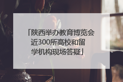 陕西举办教育博览会 近300所高校和留学机构现场答疑