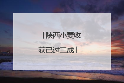 陕西小麦收获已过三成