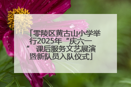 零陵区黄古山小学举行2025年“庆六一” 课后服务文艺展演暨新队员入队仪式