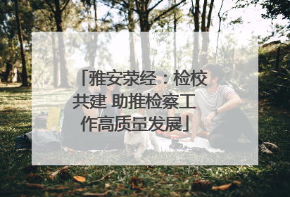 雅安荥经：检校共建 助推检察工作高质量发展