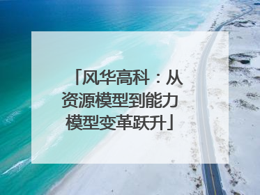 风华高科：从资源模型到能力模型变革跃升