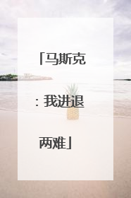 马斯克：我进退两难