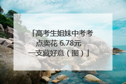 高考生姐妹中考考点卖花 6.78元一支藏好意（图）