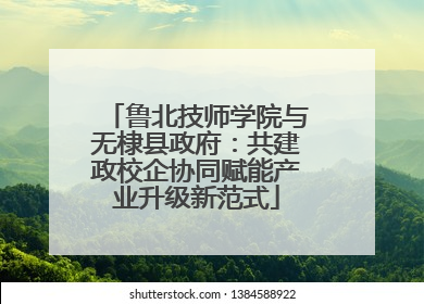 鲁北技师学院与无棣县政府：共建政校企协同赋能产业升级新范式