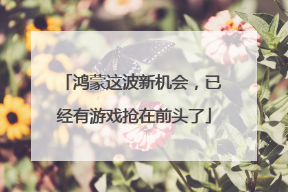 鸿蒙这波新机会，已经有游戏抢在前头了