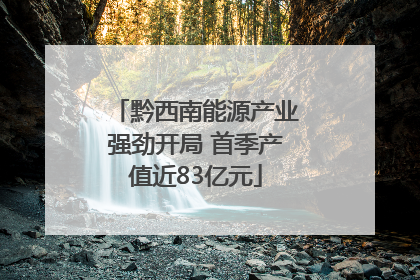 黔西南能源产业强劲开局 首季产值近83亿元
