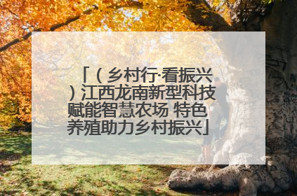 （乡村行·看振兴）江西龙南新型科技赋能智慧农场 特色养殖助力乡村振兴