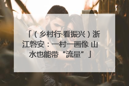 （乡村行·看振兴）浙江磐安：一村一画像 山水也能带“流量”
