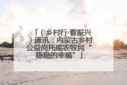 （乡村行·看振兴）通讯：内蒙古乡村公益岗托底农牧民“稳稳的幸福”