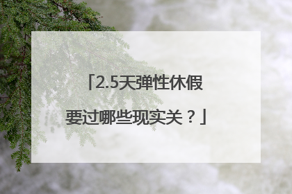 2.5天弹性休假要过哪些现实关？