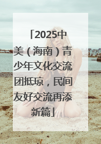 2025中美（海南）青少年文化交流团抵琼，民间友好交流再添新篇