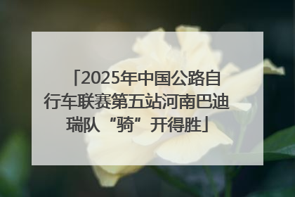 2025年中国公路自行车联赛第五站河南巴迪瑞队“骑”开得胜