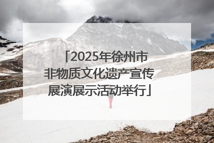 2025年徐州市非物质文化遗产宣传展演展示活动举行