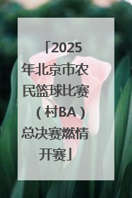 2025年北京市农民篮球比赛（村BA）总决赛燃情开赛