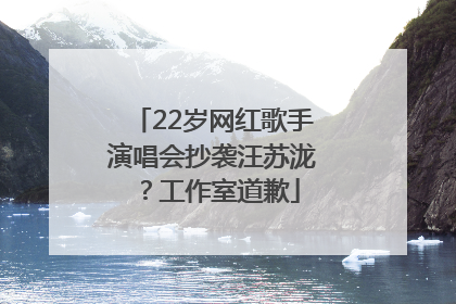 22岁网红歌手演唱会抄袭汪苏泷？工作室道歉