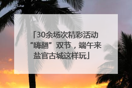 30余场次精彩活动“嗨翻”双节，端午来盐官古城这样玩