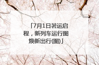 7月1日暑运启程，新列车运行图焕新出行(图)