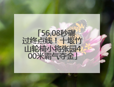 56.08秒碾过终点线！十堰竹山轮椅小将张园400米霸气夺金