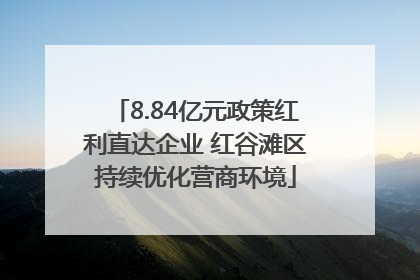 8.84亿元政策红利直达企业 红谷滩区持续优化营商环境
