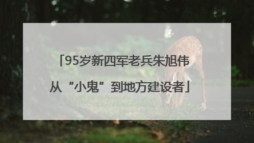 95岁新四军老兵朱旭伟 从“小鬼”到地方建设者