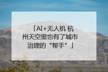 AI+无人机 杭州天空里也有了城市治理的“帮手”